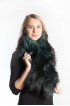 Green Raccoon Fur Scarf